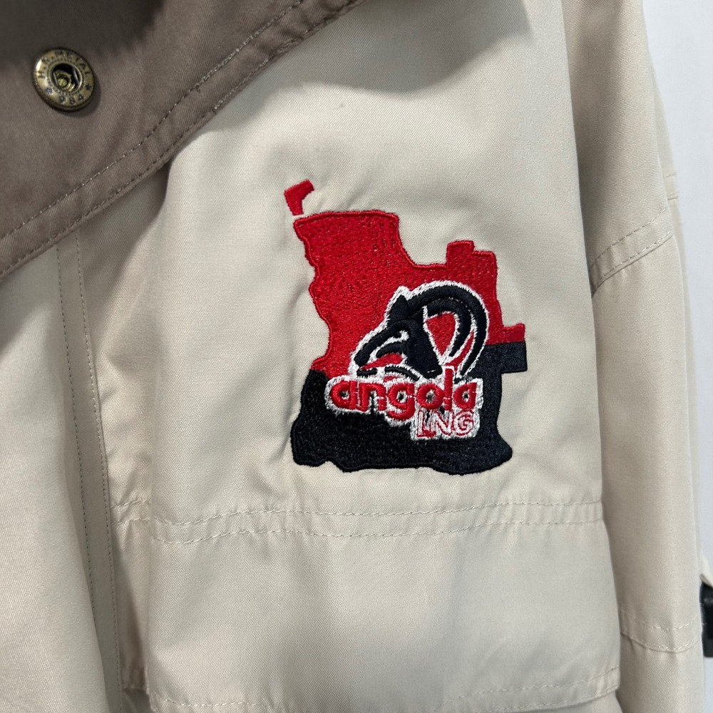 Vintage Windor Made Angola LNG Jacket Mens Full Zip Windbreaker Beige‎ - Picture 3 of 9